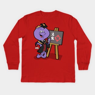 Sqiddly-Sensei! Kids Long Sleeve T-Shirt